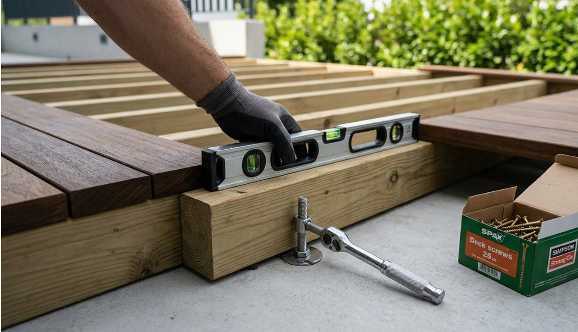 Cómo instalar rastreles para tarimas exteriores de madera de IPÉ