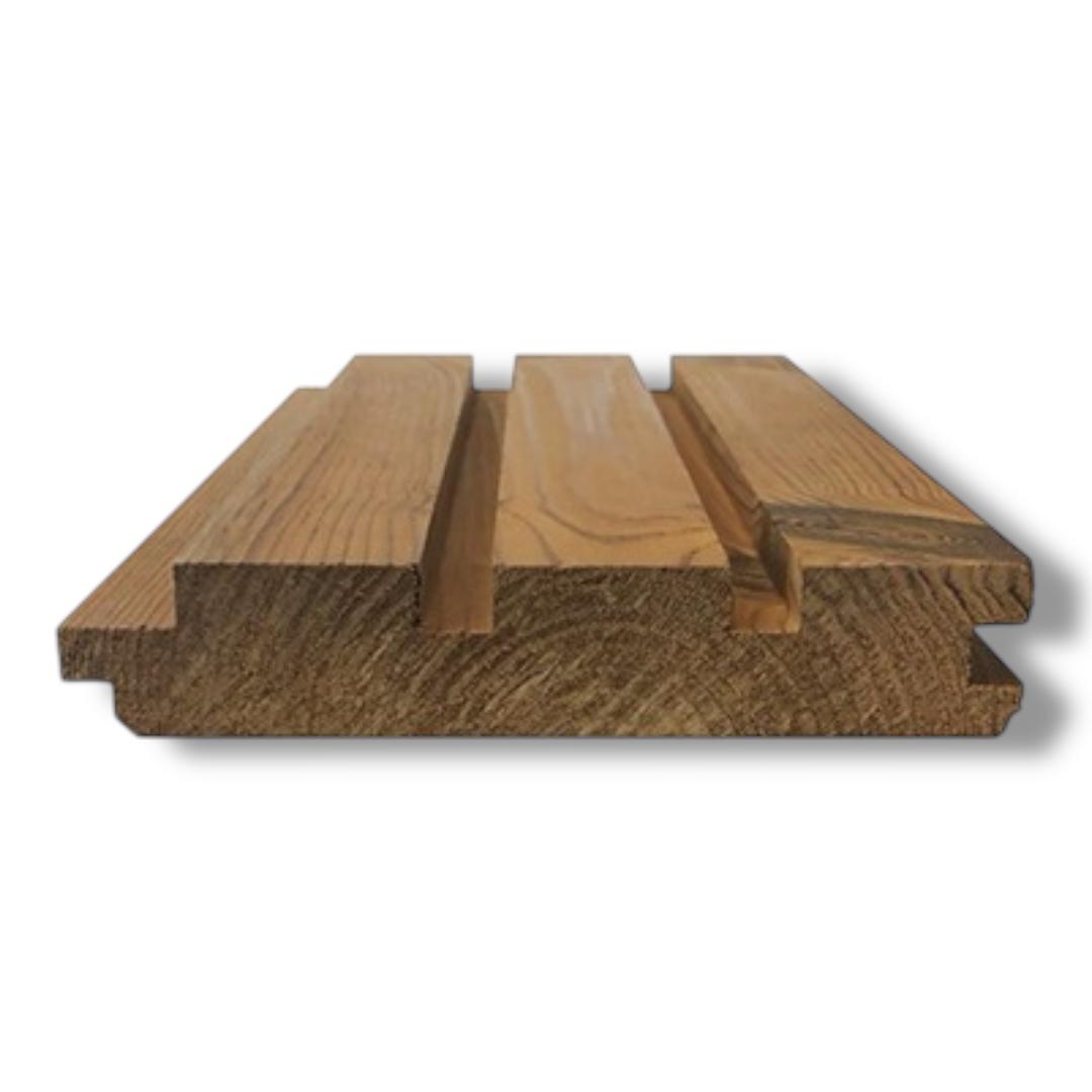 Pack 10 lamas TRIPLO de madera machihembrada termotratada (para revestimiento de paredes y techos interiores y exteriores)