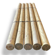 Pack de 5 postes redondos de pino tratados y calibrados 100x2000 mm