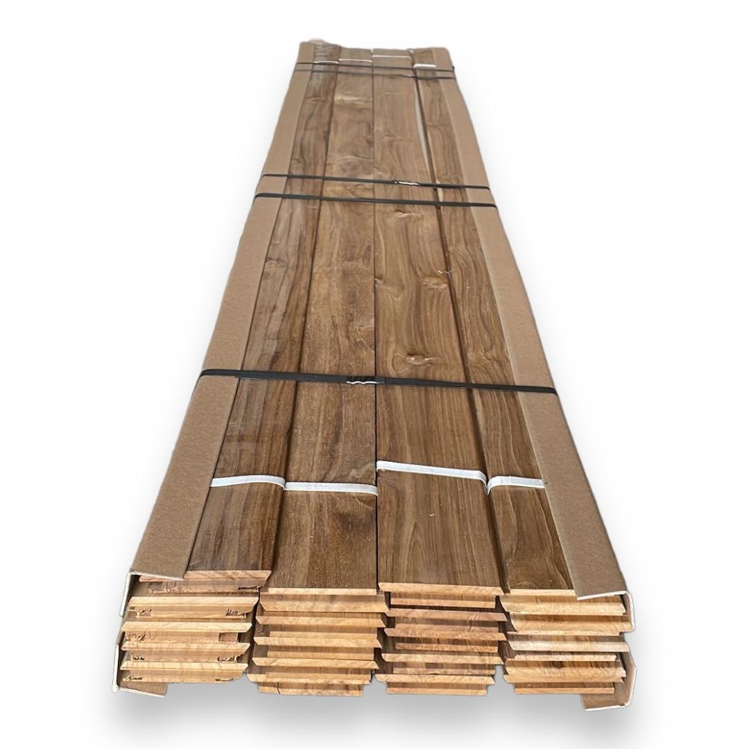 Pack of 10 teak slats for outdoor flooring (1.7 m² – 2×10×170 cm)