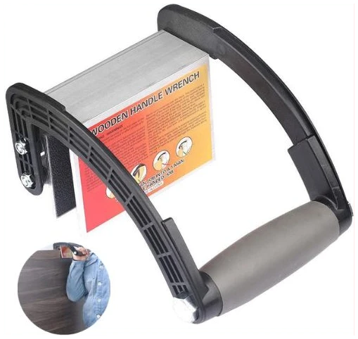 Tool (board carrier) for transporting panels and plywood. Clamp for loading and unloading wooden boards from 1 to 21 mm.