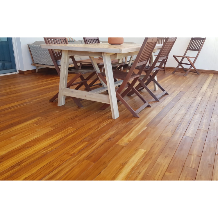 Pack of 10 teak slats for outdoor flooring (1.7 m² – 2×10×170 cm)