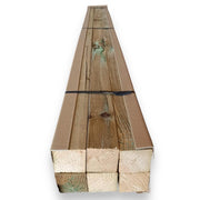 Pack of 6 treated pine wood posts for outdoor use
