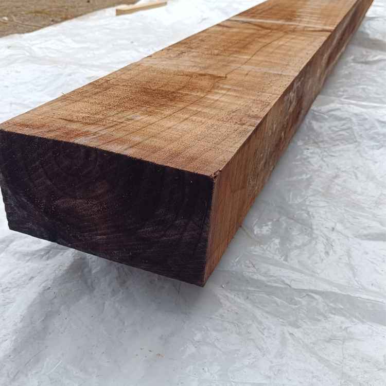 Pack of 2 Ecological Sleepers in Treated Pine Wood in Brown Color 12x20x200 cm
